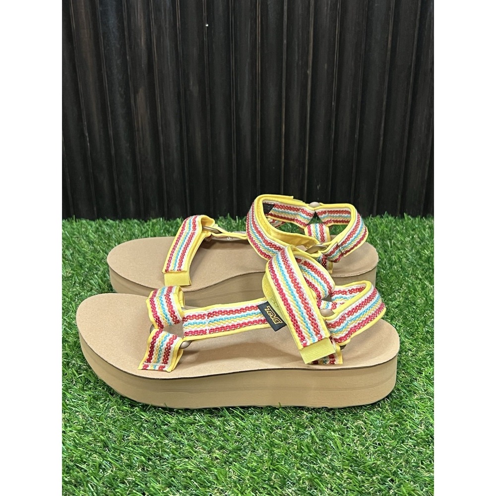 Size 5  - Teva Midform Universal Woven Womens Walking Sandals Yellow 1171870/CNZ